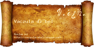 Vaczula Ábel névjegykártya